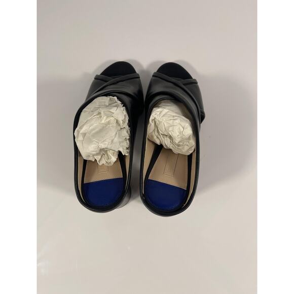 Stuart Weitzman Shoes Women's Size 5.5 Black SAM 75 Block Heel Slide Sandals New - Picture 4 of 9